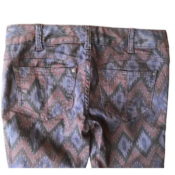 Free People Womens Purple Aztec Print Skinny Jeans Size 25 - Picture 5 of 5